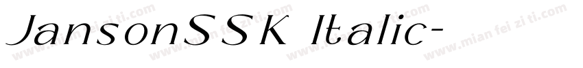 JansonSSK Italic字体转换